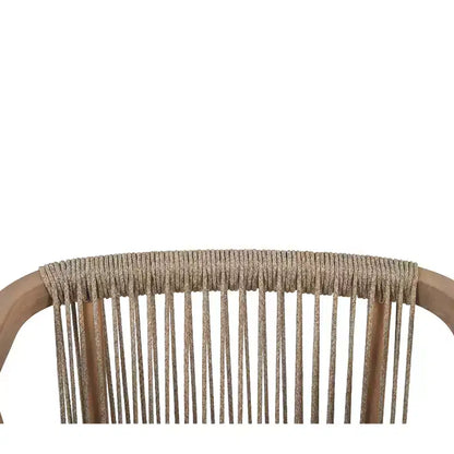 Christopher Knight Home Olcott 7 Piece Outdoor Acacia Wood Dining Set with Expandable Table and Rope Woven Armchairs