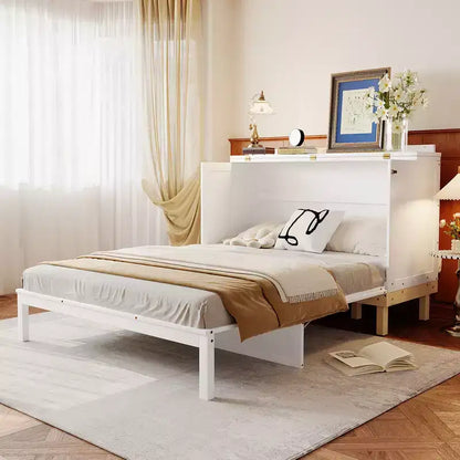 Lit escamotable grand lit (Queen Size) Whisen, peu encombrant, construction durable, installation simple avec quincaillerie incluse