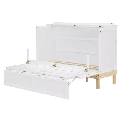 Lit escamotable grand lit (Queen Size) Whisen, peu encombrant, construction durable, installation simple avec quincaillerie incluse