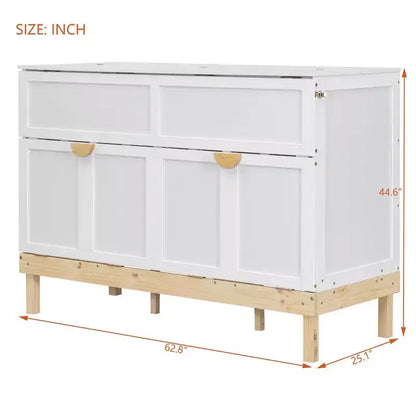 Lit escamotable grand lit (Queen Size) Whisen, peu encombrant, construction durable, installation simple avec quincaillerie incluse