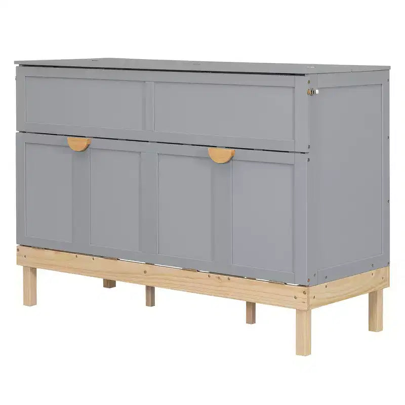 Lit escamotable grand lit (Queen Size) Whisen, peu encombrant, construction durable, installation simple avec quincaillerie incluse