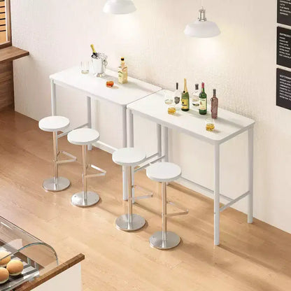 PexFix 47 Counter Height Pub Bar Table White Rectangular Dining Counter Tables For Cafe Kitchen And Studyroom