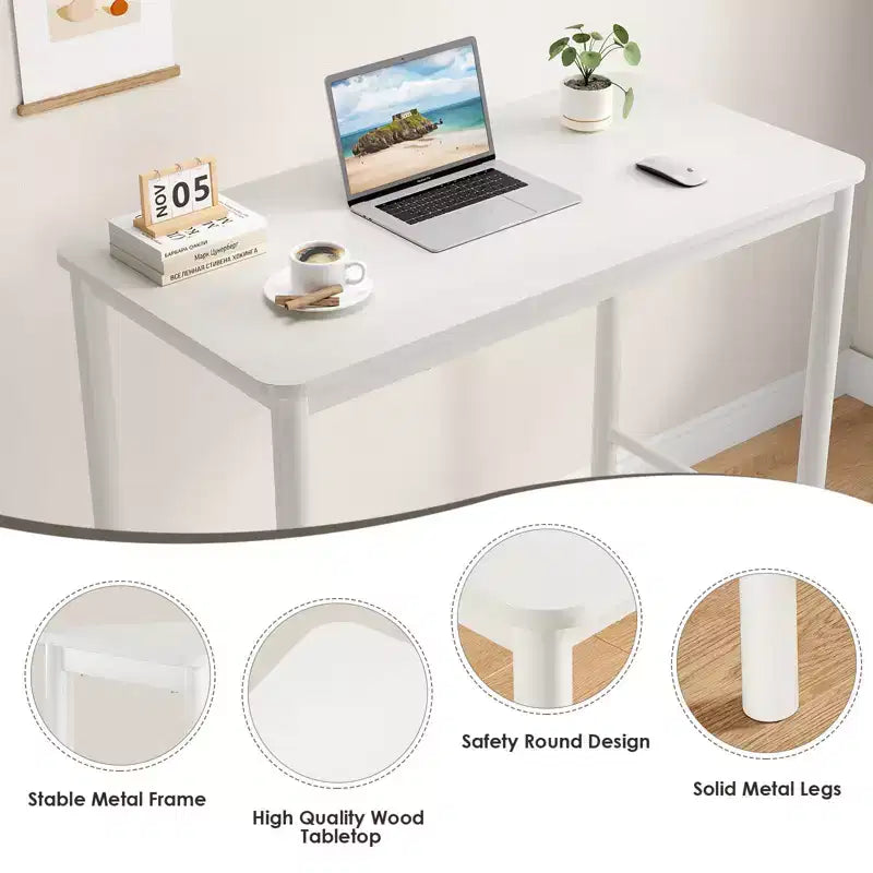 PexFix 47 Counter Height Pub Bar Table White Rectangular Dining Counter Tables For Cafe Kitchen And Studyroom