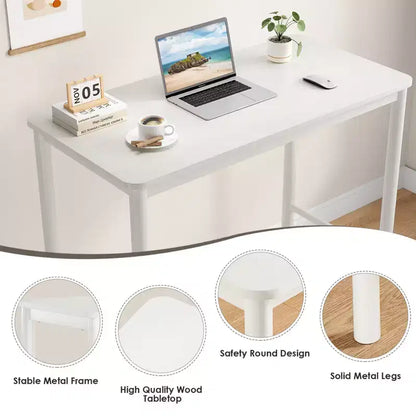 PexFix 47 Counter Height Pub Bar Table White Rectangular Dining Counter Tables For Cafe Kitchen And Studyroom