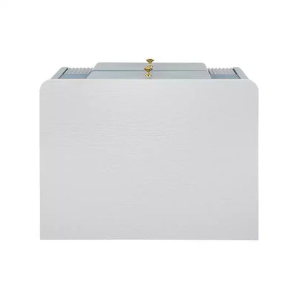 Whisen Modern Minimalist Nightstand with 2 Storage Drawer, Golden Metal Handles and Legs, Unique Textured Design