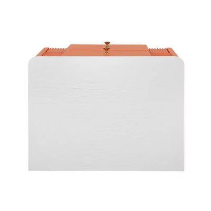 Whisen Modern Minimalist Nightstand with 2 Storage Drawer, Golden Metal Handles and Legs, Unique Textured Design