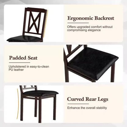 Costway 5 Piece Dining Table Set for 4 Rectangular Kitchen Table & 4 Chairs Dinette Set