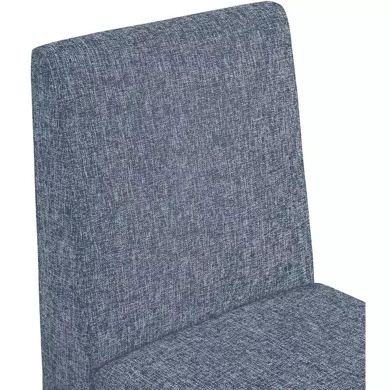 Chaise de salle à manger Meridian Furniture Benson en tissu texturé de lin, ensemble de 2