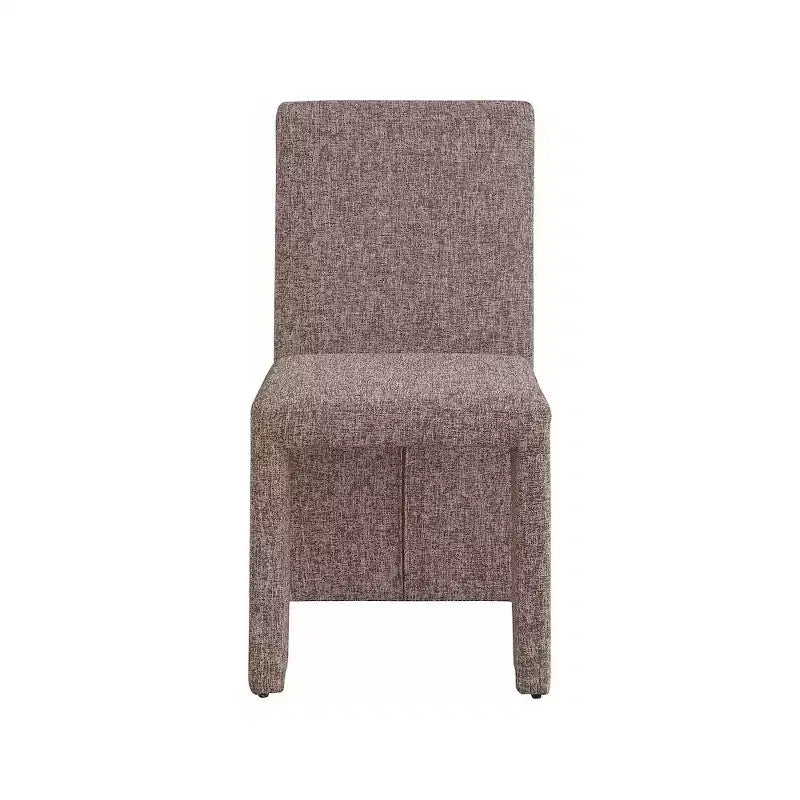 Chaise de salle à manger Meridian Furniture Benson en tissu texturé de lin, ensemble de 2