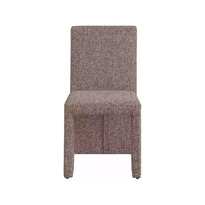 Chaise de salle à manger Meridian Furniture Benson en tissu texturé de lin, ensemble de 2