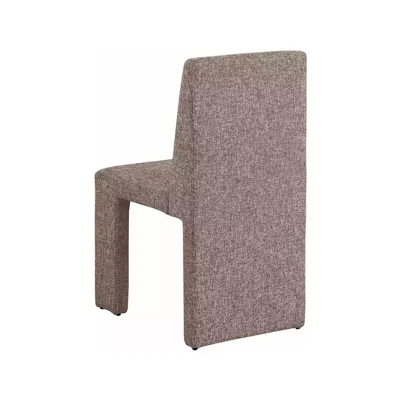 Chaise de salle à manger Meridian Furniture Benson en tissu texturé de lin, ensemble de 2