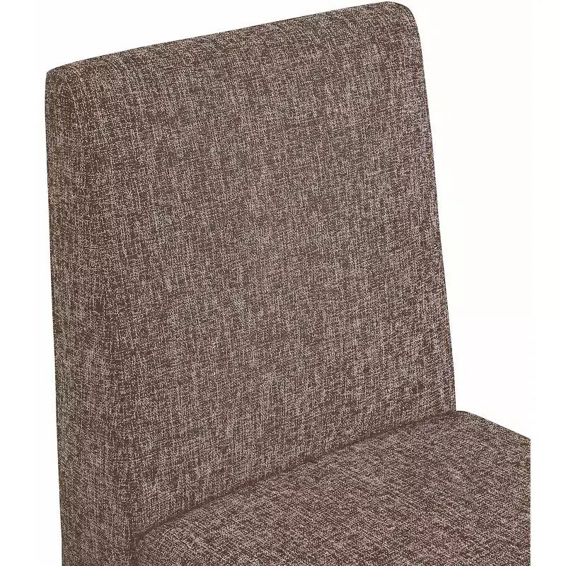 Chaise de salle à manger Meridian Furniture Benson en tissu texturé de lin, ensemble de 2