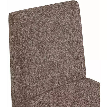 Chaise de salle à manger Meridian Furniture Benson en tissu texturé de lin, ensemble de 2