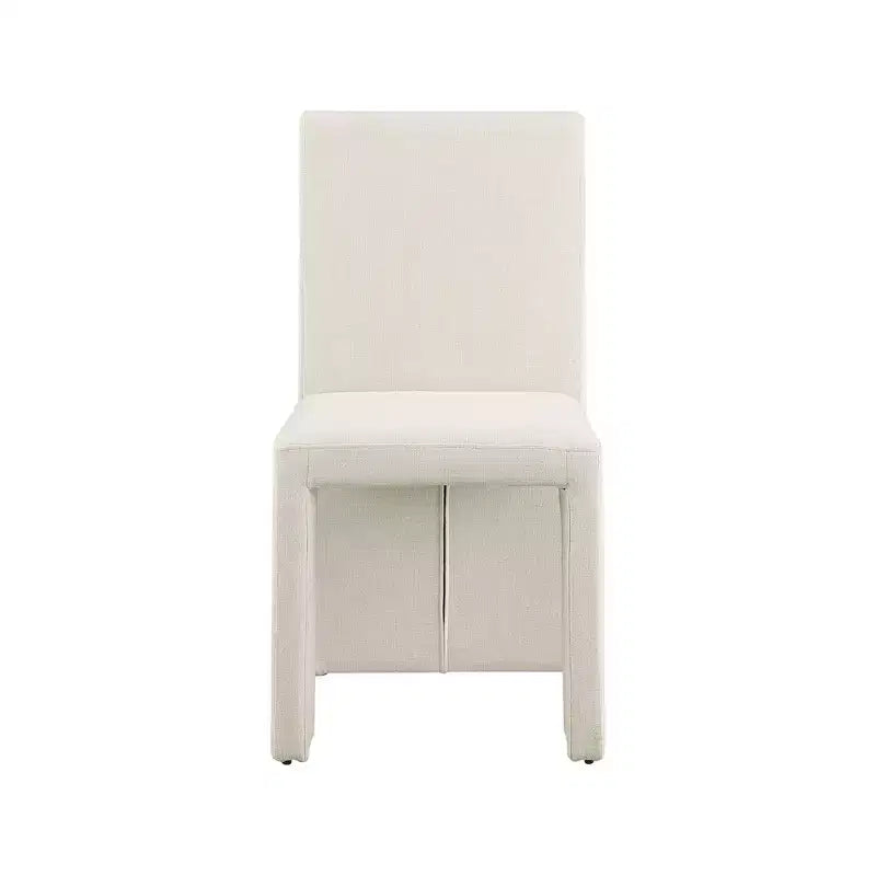 Chaise de salle à manger Meridian Furniture Benson en tissu texturé de lin, ensemble de 2
