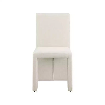 Chaise de salle à manger Meridian Furniture Benson en tissu texturé de lin, ensemble de 2