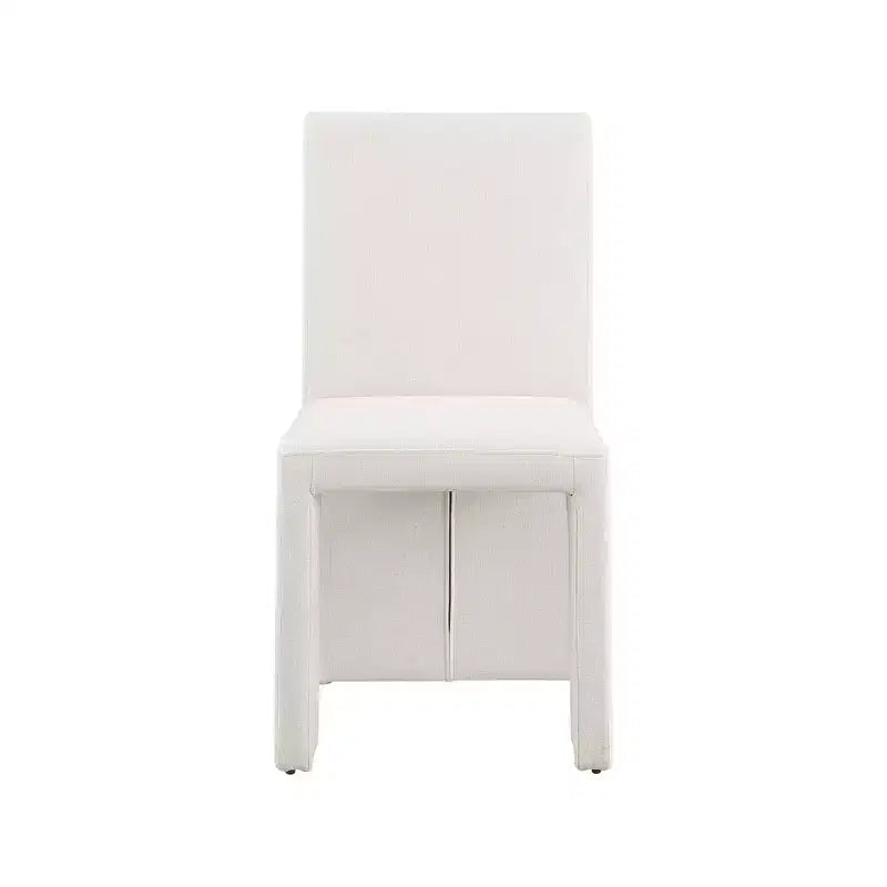 Chaise de salle à manger Meridian Furniture Benson en tissu texturé de lin, ensemble de 2