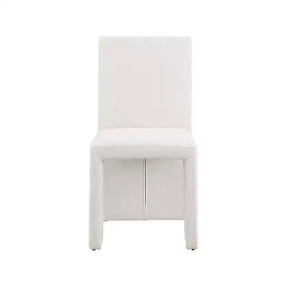 Chaise de salle à manger Meridian Furniture Benson en tissu texturé de lin, ensemble de 2