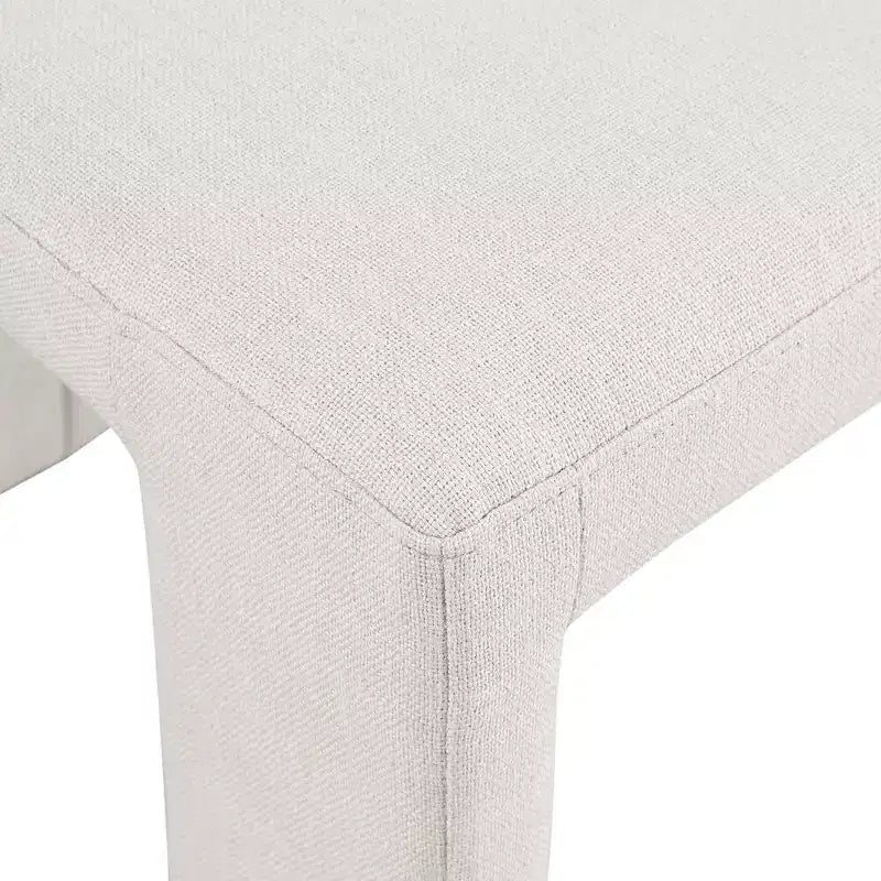 Chaise de salle à manger Meridian Furniture Benson en tissu texturé de lin, ensemble de 2
