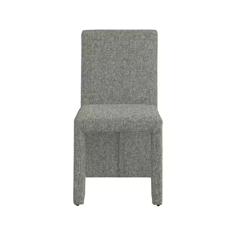 Chaise de salle à manger Meridian Furniture Benson en tissu texturé de lin, ensemble de 2