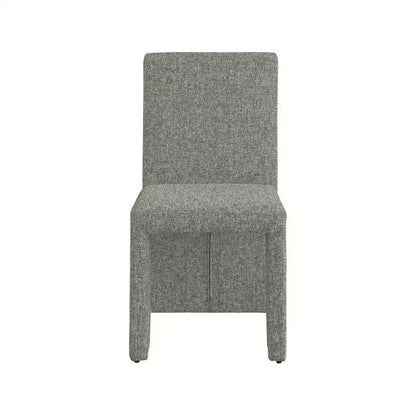 Chaise de salle à manger Meridian Furniture Benson en tissu texturé de lin, ensemble de 2
