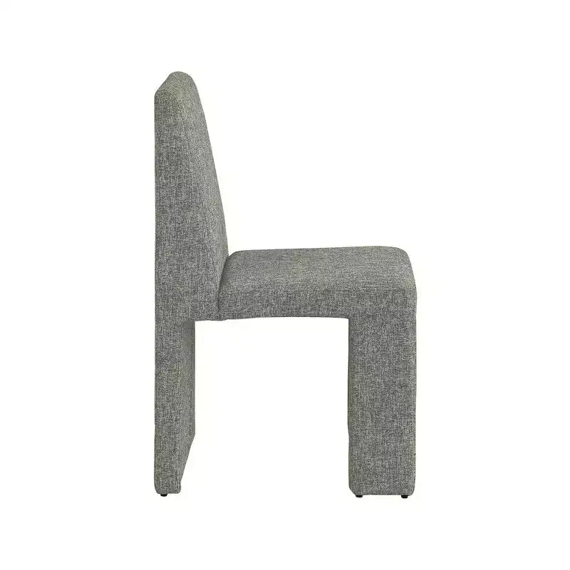 Chaise de salle à manger Meridian Furniture Benson en tissu texturé de lin, ensemble de 2