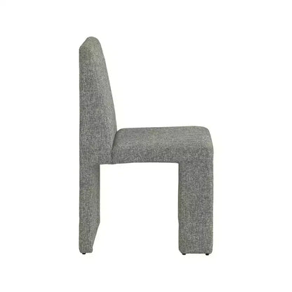 Chaise de salle à manger Meridian Furniture Benson en tissu texturé de lin, ensemble de 2