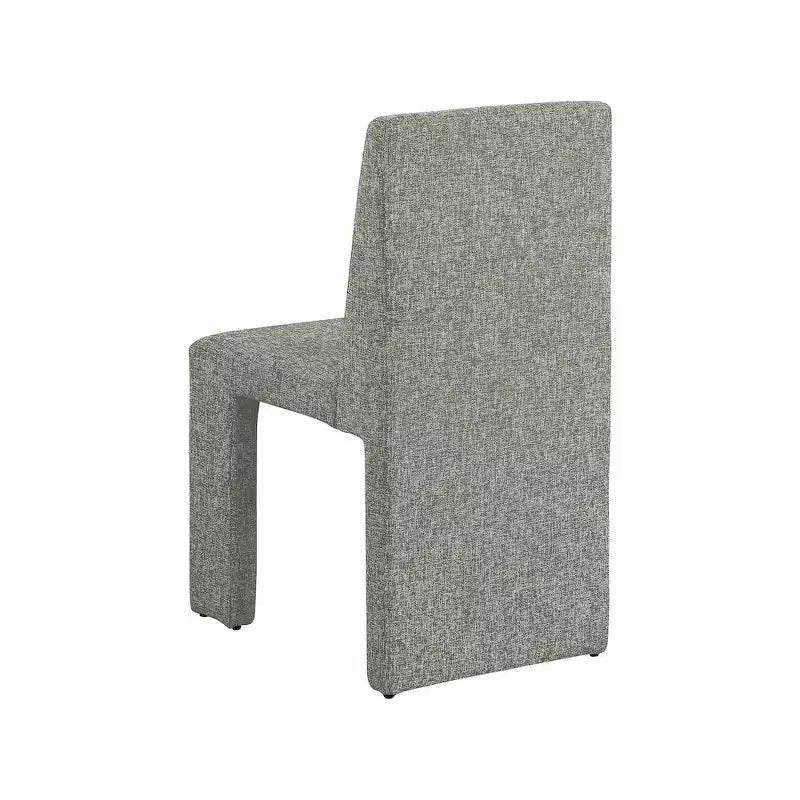 Chaise de salle à manger Meridian Furniture Benson en tissu texturé de lin, ensemble de 2
