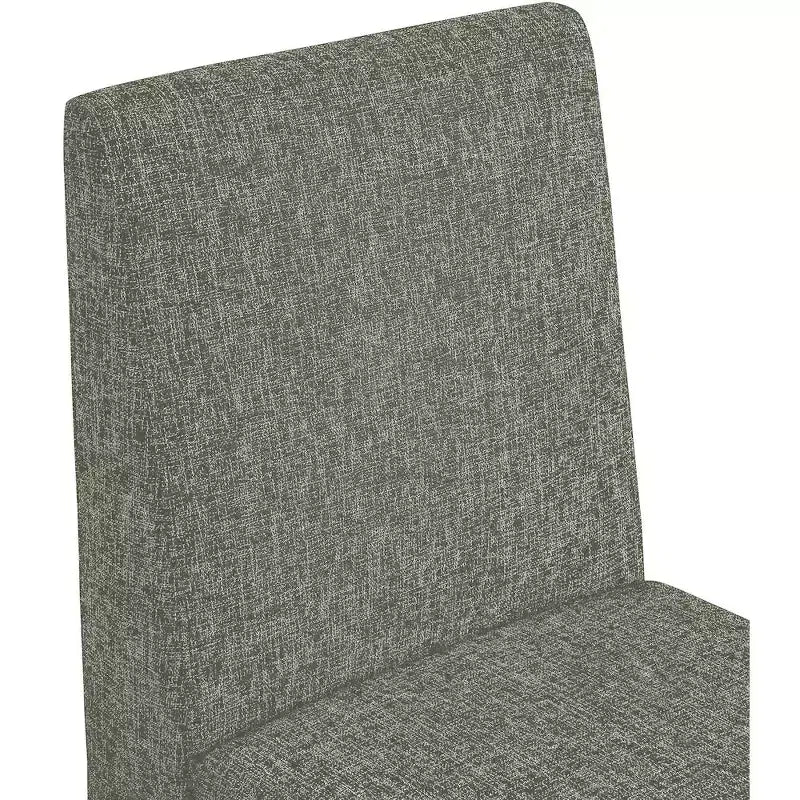 Chaise de salle à manger Meridian Furniture Benson en tissu texturé de lin, ensemble de 2