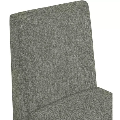 Chaise de salle à manger Meridian Furniture Benson en tissu texturé de lin, ensemble de 2