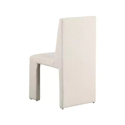 Chaise de salle à manger Meridian Furniture Benson en tissu texturé de lin, ensemble de 2