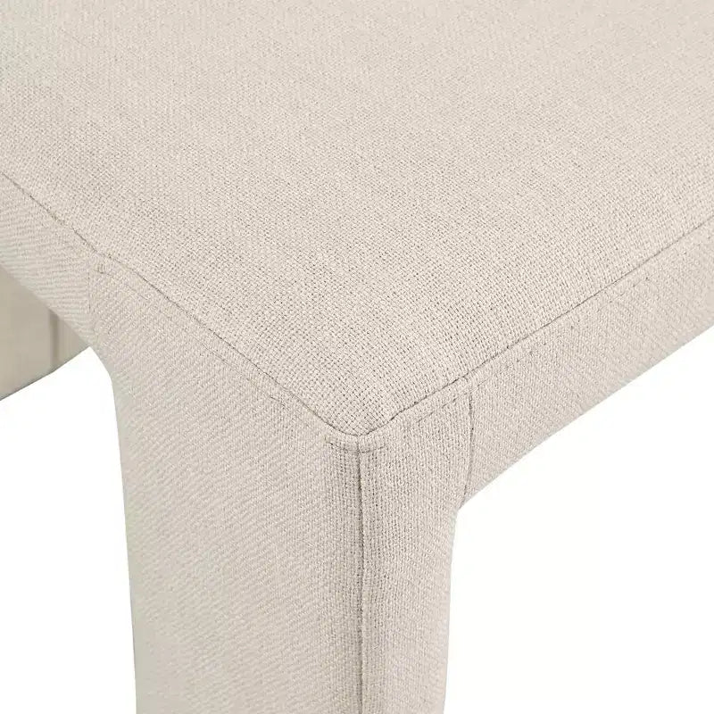 Chaise de salle à manger Meridian Furniture Benson en tissu texturé de lin, ensemble de 2