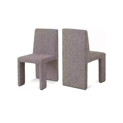 Chaise de salle à manger Meridian Furniture Benson en tissu texturé de lin, ensemble de 2