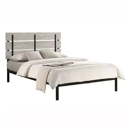 Home Design Hayward Metal Platform Bed, Gray