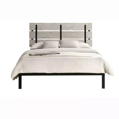 Home Design Hayward Metal Platform Bed, Gray