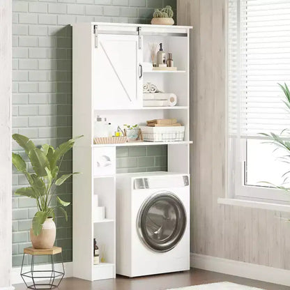 Over The Toilet Storage Cabinet, Bathroom Above Toilet Cabinet Organizer Paper Holder & Adjustable Shelves, Space Saving Toilet Rack