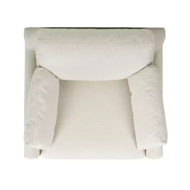 Jennifer Taylor Home Pasadena 36 Wide Modern Farmhouse Accent Arm Chair in Flax White
