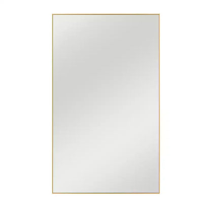 Miroir mural de salle de bain PexFix rectangulaire à cadre métallique doré de 35 po L x 59 po H