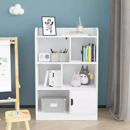 MAYEERTY Kids Bookshelf with 6 Compartments Freestanding Shelves and Cube Organizer for Bedroom Living Room