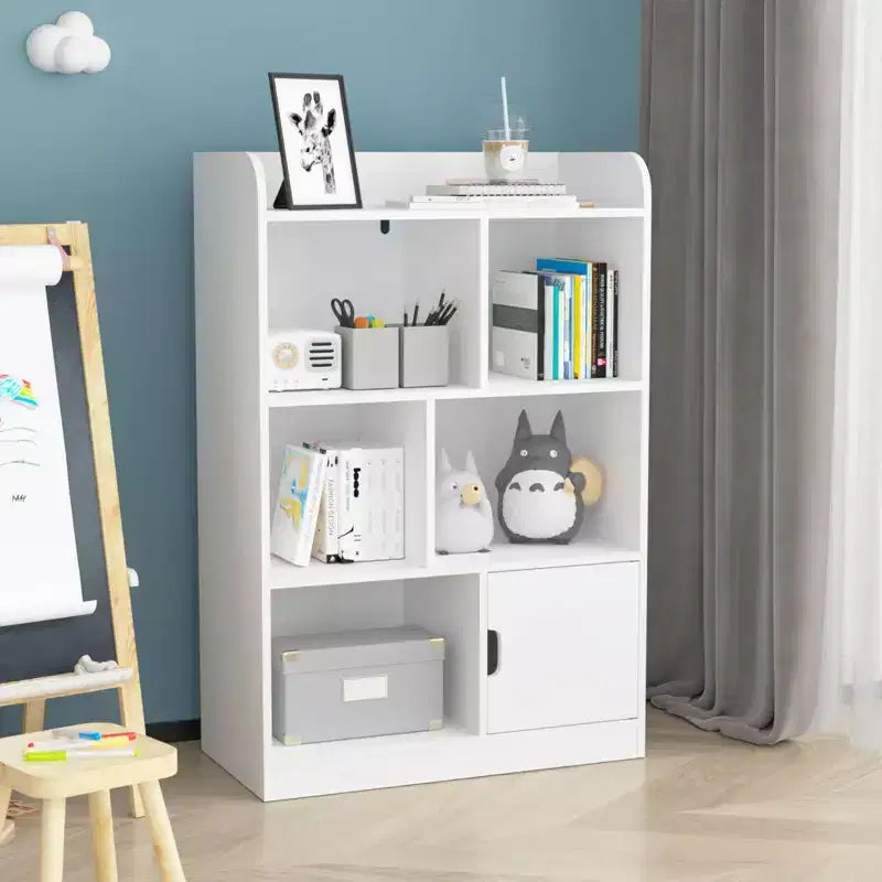 MAYEERTY Kids Bookshelf with 6 Compartments Freestanding Shelves and Cube Organizer for Bedroom Living Room