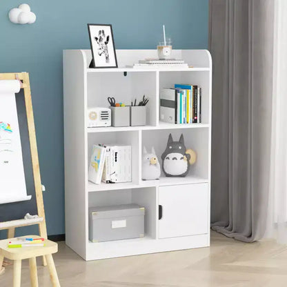 MAYEERTY Kids Bookshelf with 6 Compartments Freestanding Shelves and Cube Organizer for Bedroom Living Room