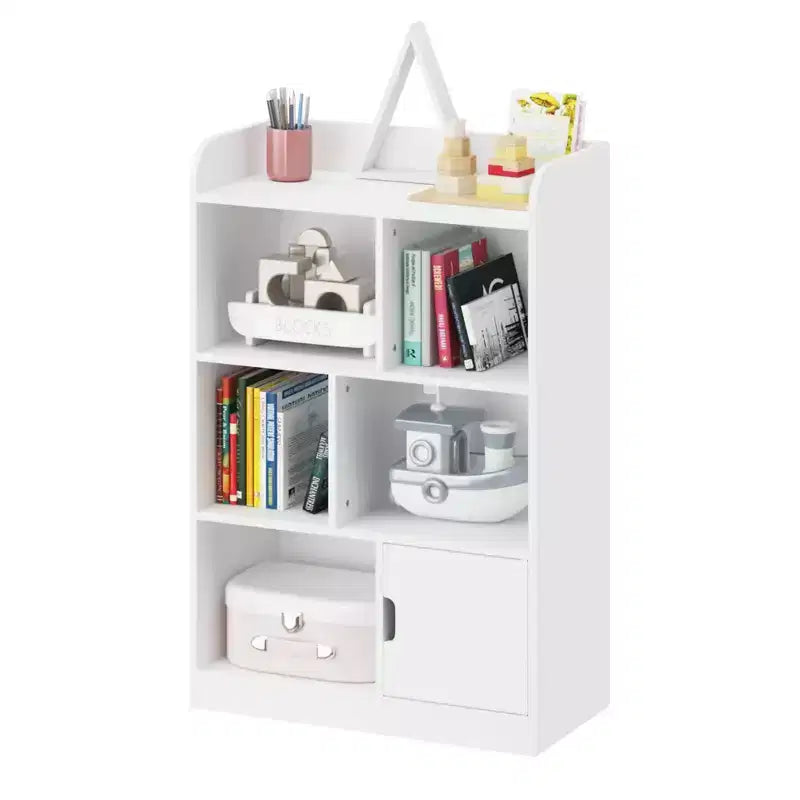 MAYEERTY Kids Bookshelf with 6 Compartments Freestanding Shelves and Cube Organizer for Bedroom Living Room