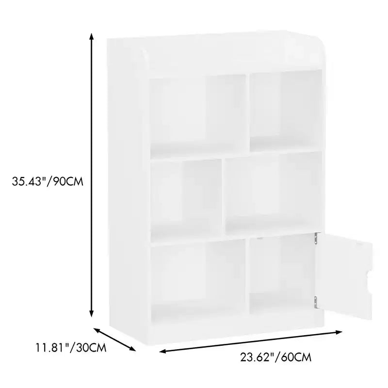 MAYEERTY Kids Bookshelf with 6 Compartments Freestanding Shelves and Cube Organizer for Bedroom Living Room