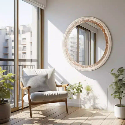 Miroir mural plat Maxax en bois