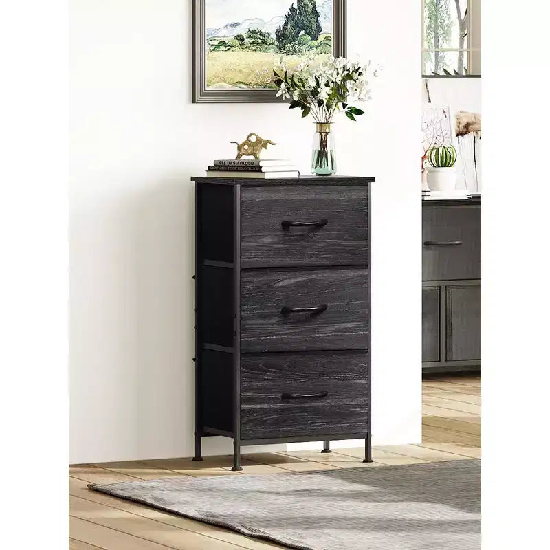 Table de chevet GALAXHERO avec 3 tiroirs, commode en tissu, organisateur de rangement pour chambre à coucher, couloir, entrée, placards