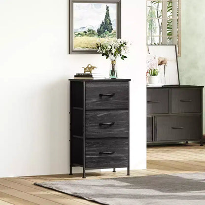 Table de chevet GALAXHERO avec 3 tiroirs, commode en tissu, organisateur de rangement pour chambre à coucher, couloir, entrée, placards