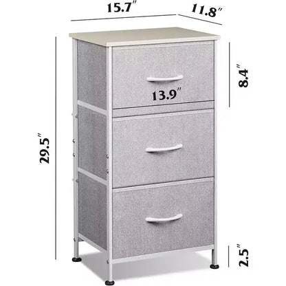 Table de chevet GALAXHERO avec 3 tiroirs, commode en tissu, organisateur de rangement pour chambre à coucher, couloir, entrée, placards