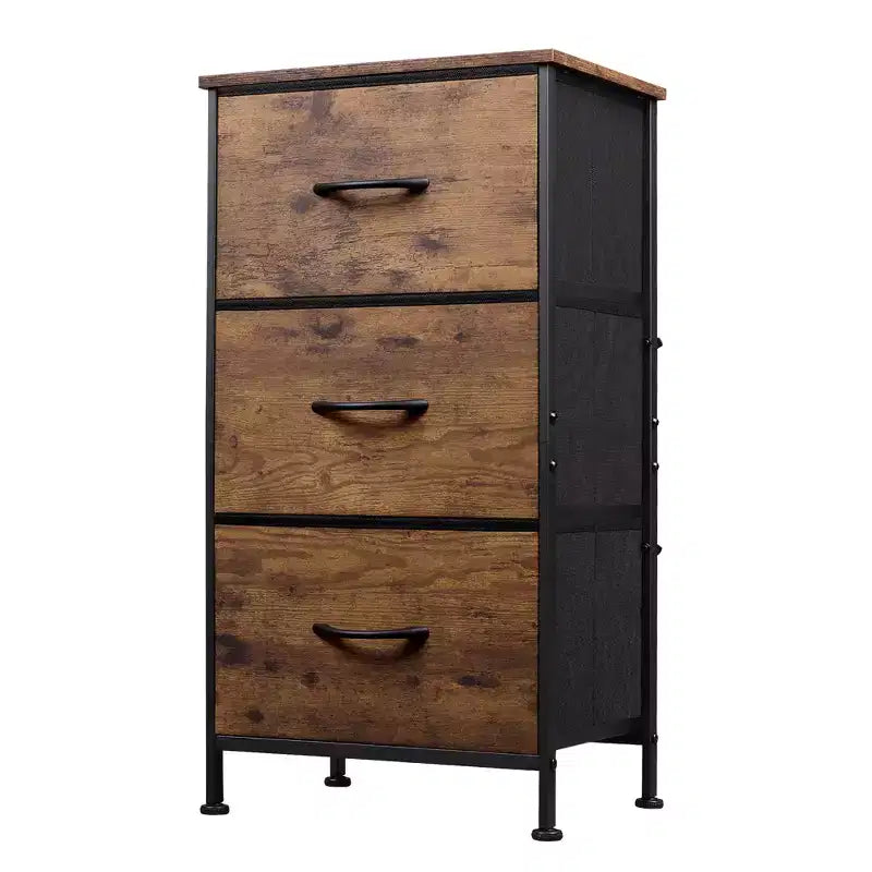 Table de chevet GALAXHERO avec 3 tiroirs, commode en tissu, organisateur de rangement pour chambre à coucher, couloir, entrée, placards
