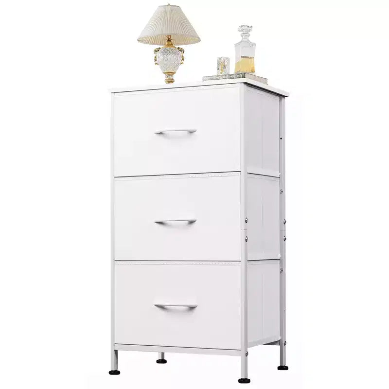 Table de chevet GALAXHERO avec 3 tiroirs, commode en tissu, organisateur de rangement pour chambre à coucher, couloir, entrée, placards