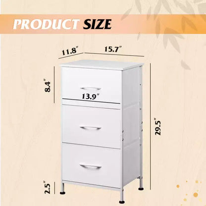 Table de chevet GALAXHERO avec 3 tiroirs, commode en tissu, organisateur de rangement pour chambre à coucher, couloir, entrée, placards