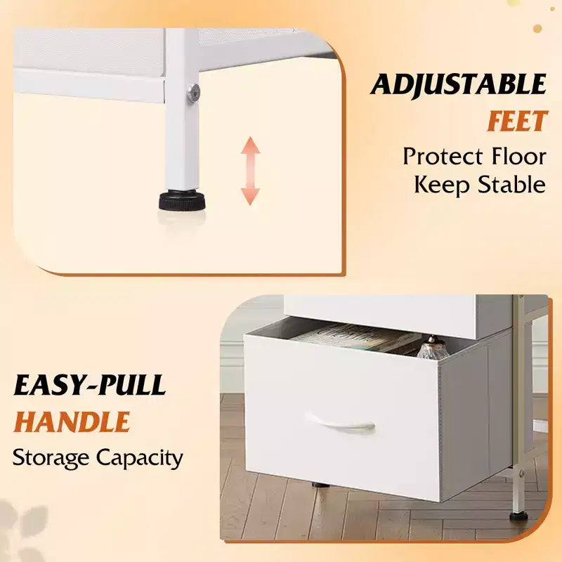 Table de chevet GALAXHERO avec 3 tiroirs, commode en tissu, organisateur de rangement pour chambre à coucher, couloir, entrée, placards